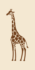 Obraz premium giraffe on vector illustration
