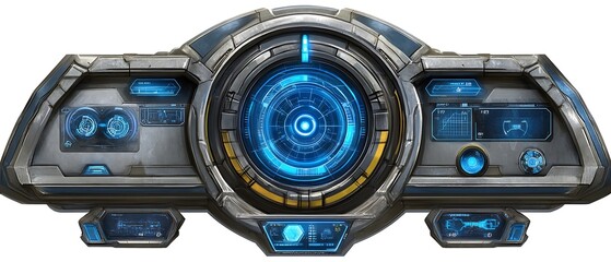 Fototapeta premium Futuristic Control Panel Interface Design