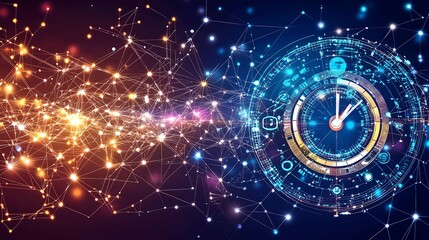 Network Time Data Flow and Clock Visualization