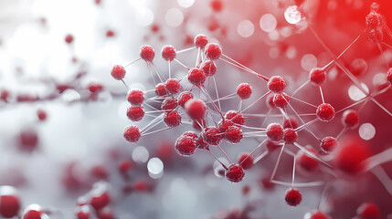 Obraz premium Protein concept: simple representation of protein molecules in abstract forms. Strength - Tree. Illustration