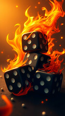 Fire dice wallpaper 