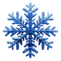 a blue snowflake, white background