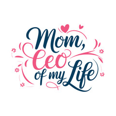 Happy Mother's Day greeting with a beautiful text design background