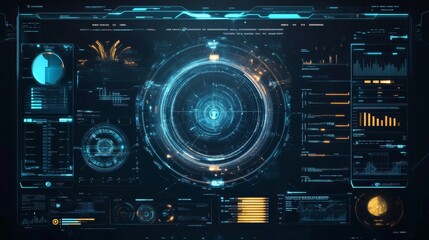 Fototapeta premium Futuristic HUD Interface Display Technology