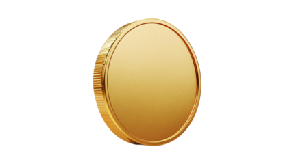 Gold coin isolated on black background wealth luxury finance success