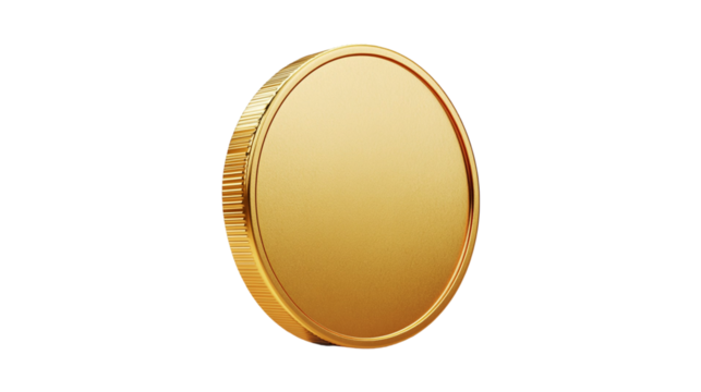 Gold coin isolated on black background wealth luxury finance success