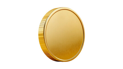 Golden Coin Side View Wealth Luxury Finance