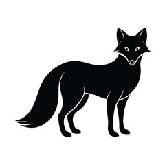 Obraz premium black fox silhouette