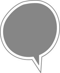 speech bubble on black background