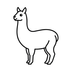 Obraz premium llama cartoon illustration