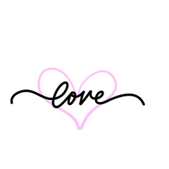 LOVE word hand drawn lettering
