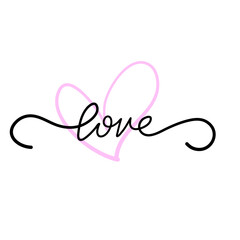 LOVE word hand drawn lettering
