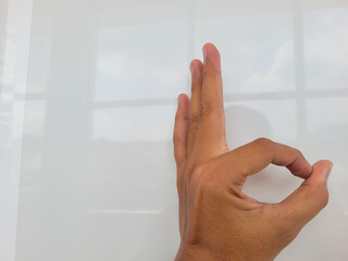 a symbol of agreement carried out by a hand