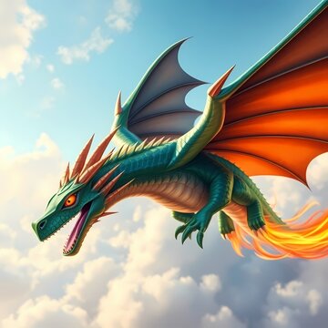dragon in the sky