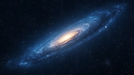 Fototapeta premium A Spiral Galaxy in Deep Space Showing Stellar Formation