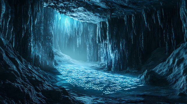 Valid cybersecurity laws and regulations isolated with white highlights, png. Isolation - Cave. Illustration