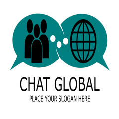 chat global company logo design