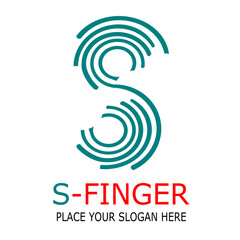 s - finger print abstract logo design