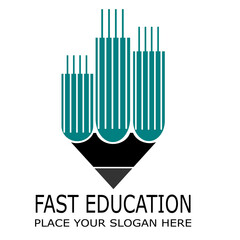 fast education company logo vector