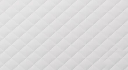A seamless, repeating pattern of light gray quilted diamonds, creating a subtle diagonal texture