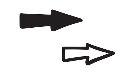 Arrow icon isolated on white background. Vector illustration. Eps 10.