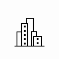 City architecture icon vector sign