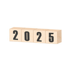 2025년 상징하는 큐브 그래픽 이미지, 가로나열