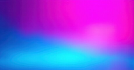 Fototapeta premium Vivid neon gradient background deep magenta shifting cyan blue soft grainy noise texture abstract geometric shapes smooth glowing reflections bright colorful design