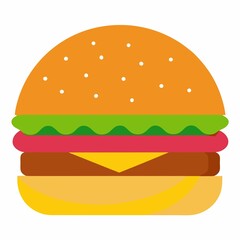 hamburger isolated on white background