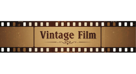Vintage Film Reel Banner A Nostalgic Design Element
