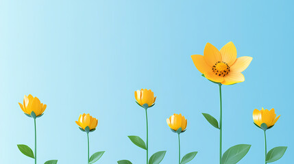 Yearly growth and progress: analyzing the financial performance and strategic milestones achieved in Growth - Flower. Illustration