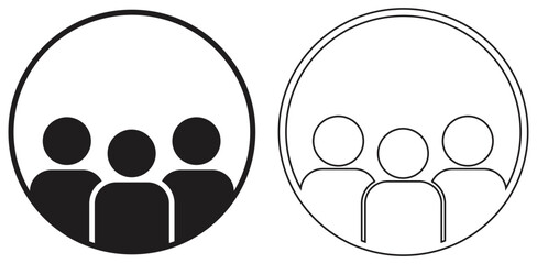 Group of People Icon Vector Design. Isolated On Transparent Background.