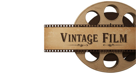 Vintage Film Reel Banner A Nostalgic Design Element

