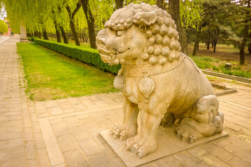 Avenue of the Animals, Beijing, China. In the site there are tombs of most emperors of the Ming...
