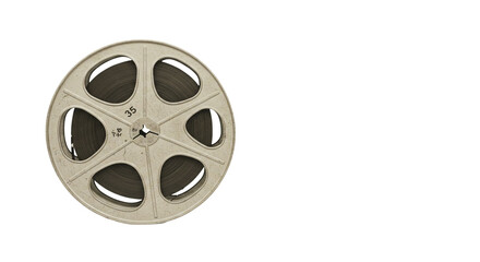 Obraz premium Vintage Film Reel Banner A Nostalgic Design Element 