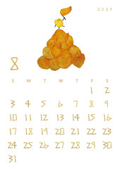 Creative 2025 Calendar Featuring Potato People and French Fries