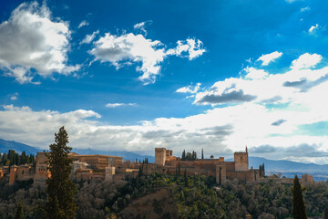 Fototapeta premium City architecture details. An old city surrounded by nature. Historic Spanish town