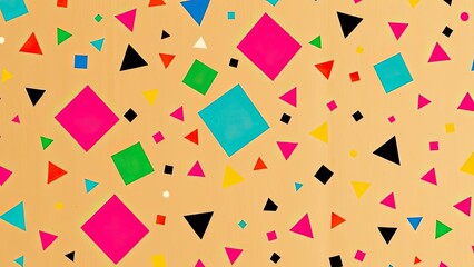 Colorful Geometric Shapes Background Abstract Art Design
