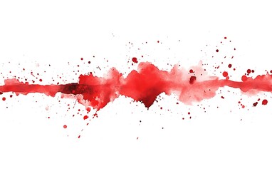 Fototapeta premium Red Ink Splatter and Stains on a White Background for Creative Use