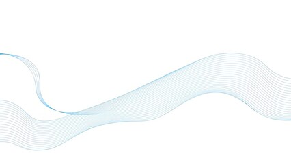 Abstract Blue Wave Lines Flowing Design Modern Background