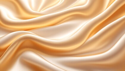 Fototapeta premium a close-up photograph of a folded piece of shiny gold satin fabric.