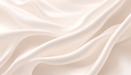 A close-up of off-white fabric with a soft and flowing texture.