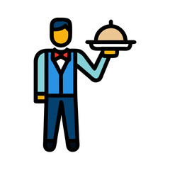 Waiter Vector Icon Design