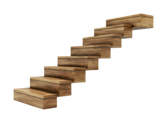 Unique wooden staircase design for modern interiors, showcasing craftsmanship and style, cut out