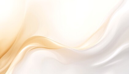 Obraz premium This is an abstract background featuring soft and flowing golden beige shapes against a white backdrop.