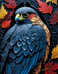 Fototapeta premium imaginary appearance, the appearance of an imaginary hawk