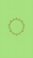 Plain green background, mindfulness theme. with white shades