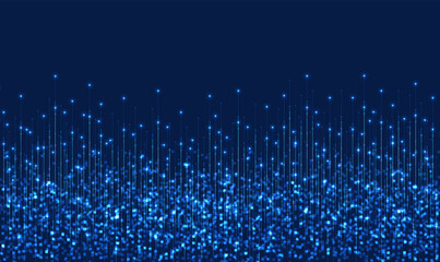Technology background. Big data visualization. Tech abstract data lines with dots.