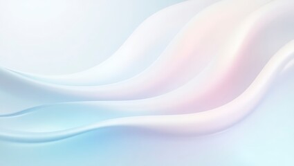 Obraz premium Gentle waves of iridescent fabric create a soft, flowing texture in dreamy pastel colors.