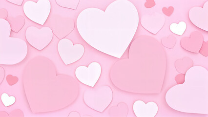 pink hearts on a pink background